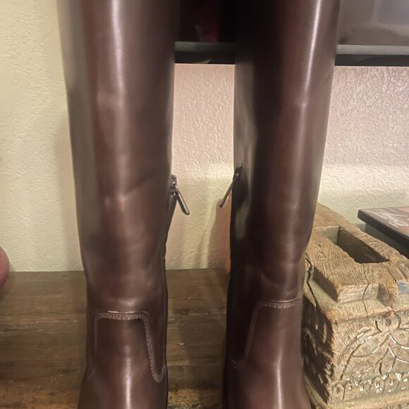 Santoni Dark Brown/Light Tan Boots   Size 8 - Picture 6 of 14